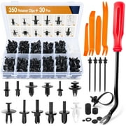GOOACC 380Pcs Car Automotive Plastic, Metal, Nylon Push Pin Rivet with Fastener Remover Trim Clip Panel Body Interior Assortment Retainer Assortment Clips