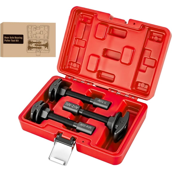 GOOACC 3PCS Rear Axle Bearing Puller Set, Axle Bearing Removal Tool Kit with 3 Size Ranges for Wheel Bearings and Axles, Heavy Duty Puller Tools, Red