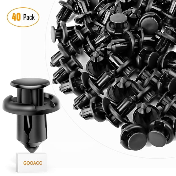 GOOACC 40PCS 10mm GRC-08 Honda and Acura Fender Clips-91503-SZ3-003 Nylon Bumper Fastener Rivet Automotive Furniture Assembly Expansion Screws Kit Auto Body Clips