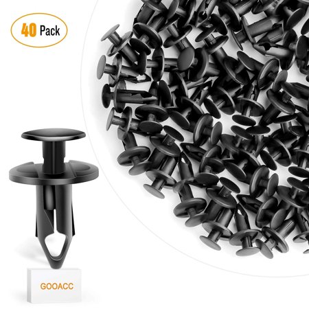 GOOACC 40PCS 8mm Nylon Bumper Fastener Rivet Clips Automotive Furniture Assembly Expansion Screws Kit Auto Body Clips