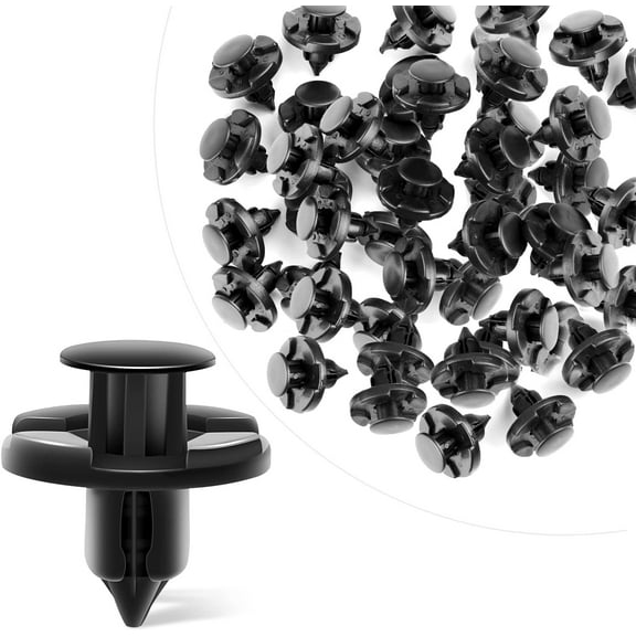 GOOACC 40Pcs Clips Nylon Bumper Fastener Rivet OEM Replacement 01553-09321 Fender Liner and Radiator 8mm