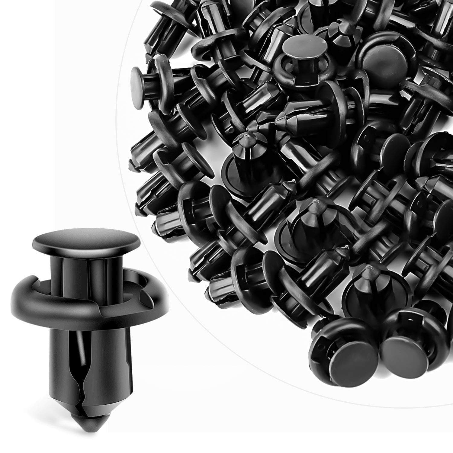 GOOACC 40Pcs Fastener Rivet Clips Nylon Bumper Automotive Furniture Assembly Expansion Screws Kit Auto Body 10mm-40PCS