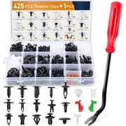GOOACC 425Pcs Car Body Retainer Clips Set Tailgate Handle Rod Clip Fastener Remover 19 Popular Sizes Auto Push Pin Rivets Door Trim Panel Clips for GM Ford Toyota Honda Chrysler