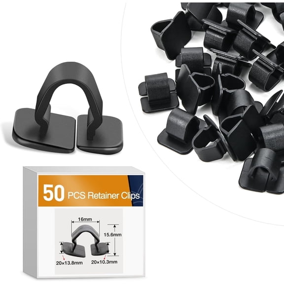 GOOACC 50Pcs Hood Insulator Insulation Pad Liner Retainer Clip Retainer Black Nylon for Audi 1H5-863-849-A01C Volkswagen Beetle Jetta Phaeton