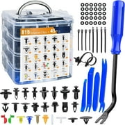 GOOACC 860Pcs Car Push Retainer Clips Auto Fasteners Assortment 26 Most Popular Sizes Nylon Bumper Fender Rivets with 10 Cable Ties Fasteners Remover for Toyota GM Ford Honda Chevy