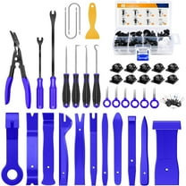 GOOACC 88Pcs Auto Push Pin Bumper Retainer Clip Set Fastener Terminal Remover Tool Adhesive Cable Clips Removal Kit Car Panel Radio Removal Auto Nylon Clip Pliers