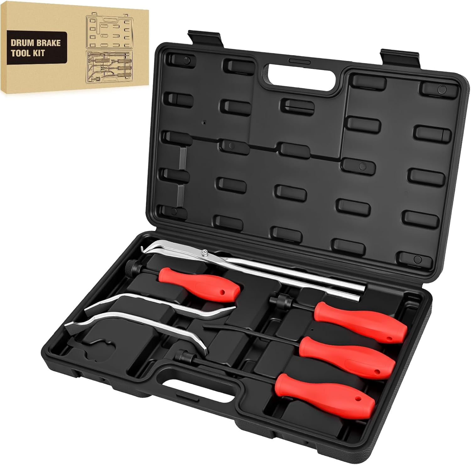 GOOACC 8PCS Drum Brake Tool Kit, Brake Spring Installer Remover Set ...