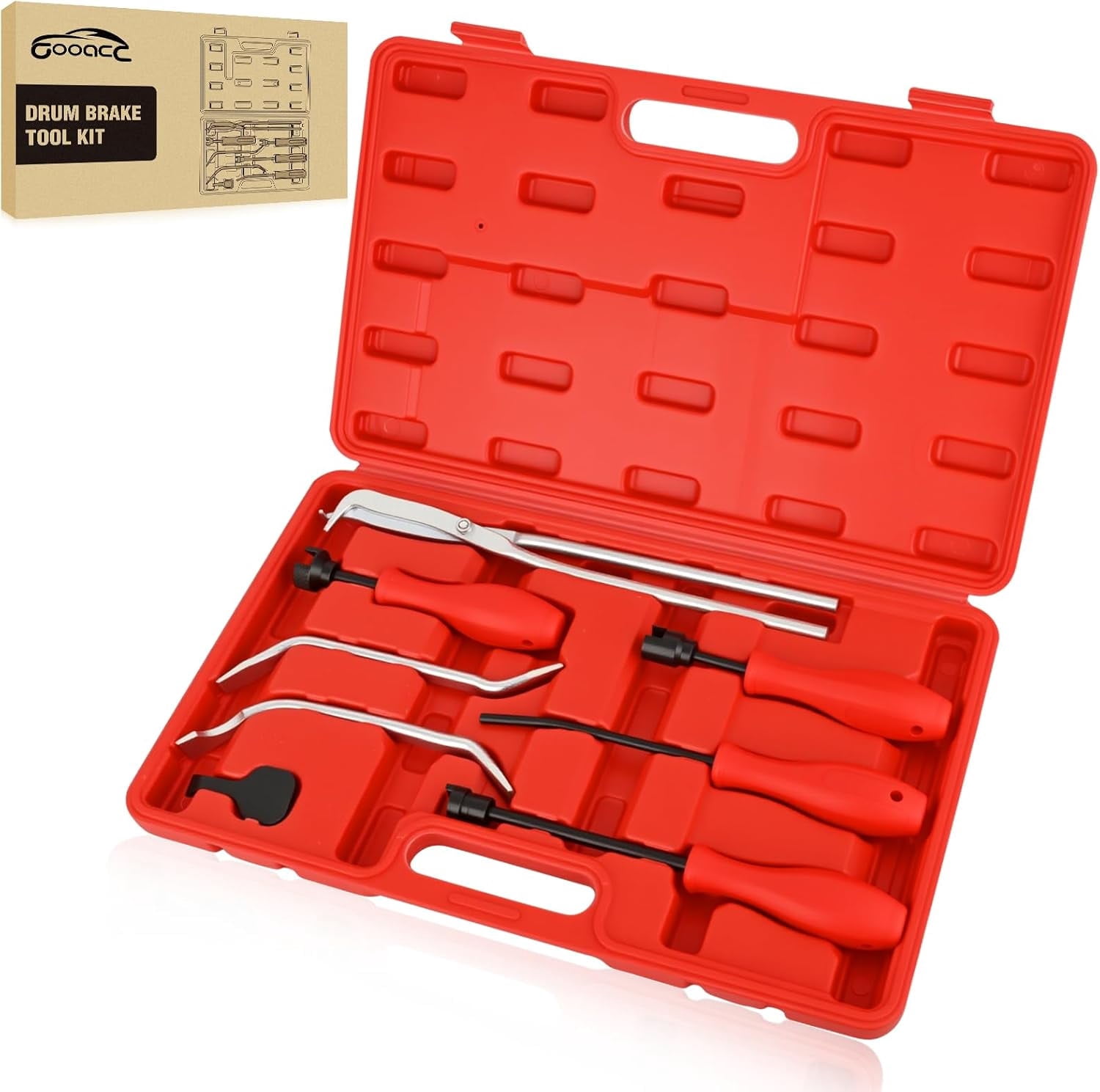 GOOACC 8PCS Drum Brake Tool Kit, Brake Tool Set with Drum Brake Spring ...