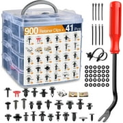 GOOACC 941Pcs Car Retainer Clips and Auto Body Fasteners Assortment 30 Most Popular Sizes Nylon Bumper Fender Rivets with 10 Cable Ties for Ford GM Toyota Honda Chrysler Benz Nissan, etc.