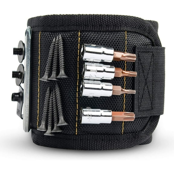 GOOACC Magnetic Wristband with 15 Strong Magnets for Holding Screws Nails Drill Bits Holding Tools Best Unique Tool Gift for DIY Handyman Father Dad Husband Boyfriend Men Women