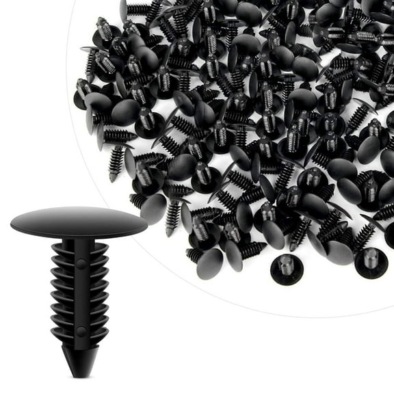 GOOACC Nylon Bumper Fastener Rivet Clips Fender Bumper Shield Retainer for GM, Ford Chrysler 7mm Hole Retainer Auto Body Clips - 100PCS