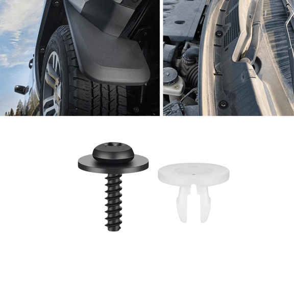 GOOACC Splash Guard Screw and Nut Kit - 60 Piece Hex Head Screws with U-Clips for Securing Fenders, Bumpers and Underbody Shields on Mazda 2/5/6, CX-5/CX-7/CX-9 Models 2010-2014