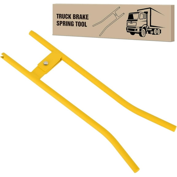 GOOACC Truck Brake Spring Tool LT890 Heavy Duty Truck Brake Spring Slack Adjustable Tool Anchor Pin Spings Installer for Semi Trucks Brake Spring Pliers Air Drum Brake Shoe LTI 890 Yellow