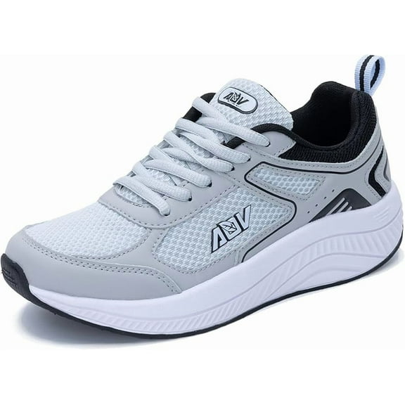 GOOBON Wide Toe Box Shoes Women Arch Support Walking Shoes for Plantar Fasciitis Wide Width Orthotic Tennis Sneakers US Size 6-11