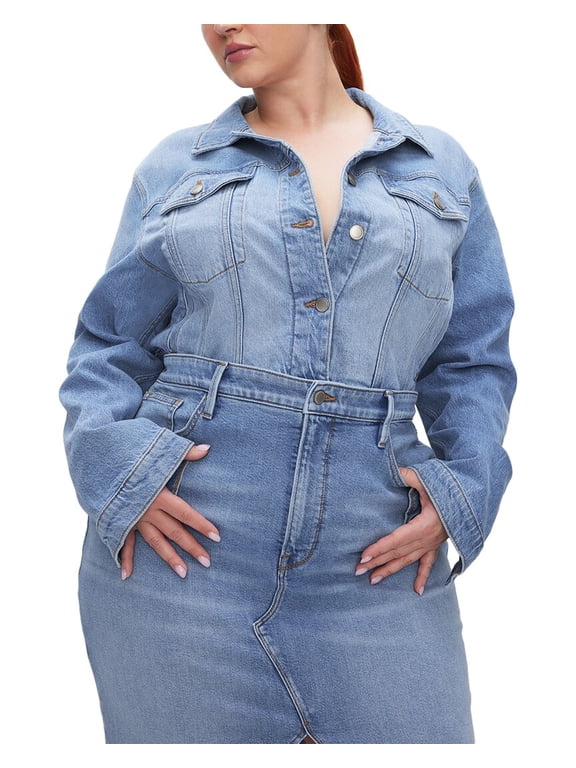 womens Committed Denim Jacket, xs, Blue