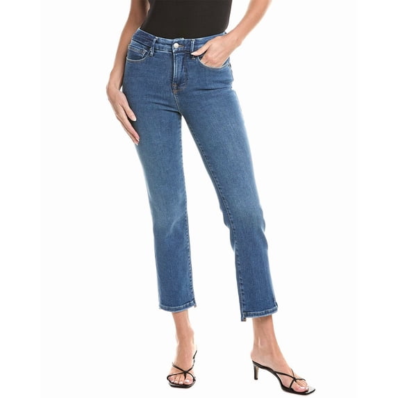 GOOD AMERICAN womens Good Legs Straight Indigo Jean, 10, Blue