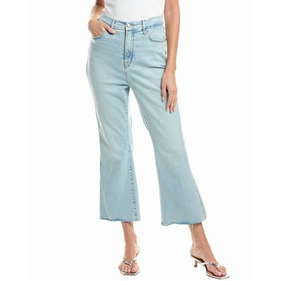 GOOD AMERICAN womens Plus Good Legs Cropped Mini Bootcut Indigo Jean, 16 PLUS,