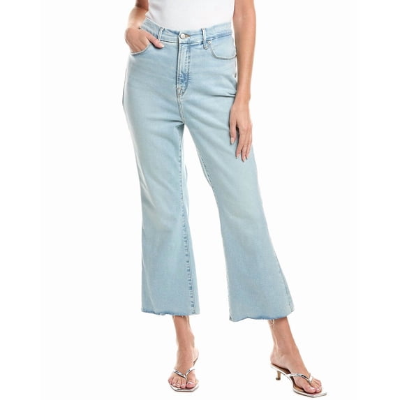 GOOD AMERICAN womens Plus Good Legs Cropped Mini Bootcut Indigo Jean, 22 PLUS,