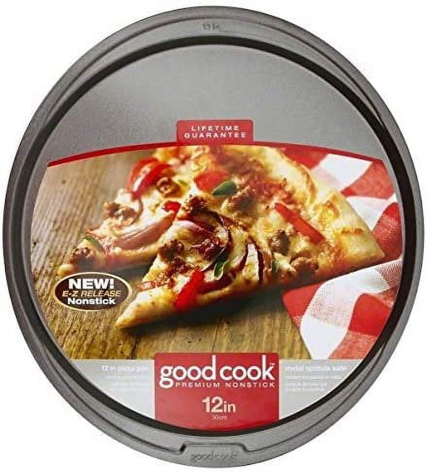 Gray 12" Round Nonstick Steel Pizza Pan