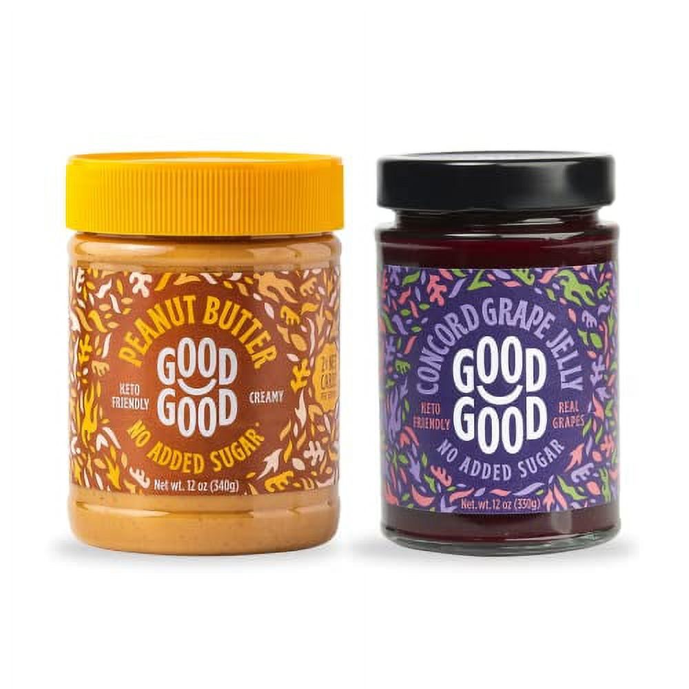 GOOD GOOD Sweet Concord Grape Jelly & Creamy Peanut Butter Keto