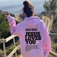 thumbnail image 1 of GOOD NEWS JESUS LOVES YOU Hoodie Christian Sweatshirt Jesus Hoodie Trendy Hoodie Bible Verse Unisex Clothes, 1 of 4