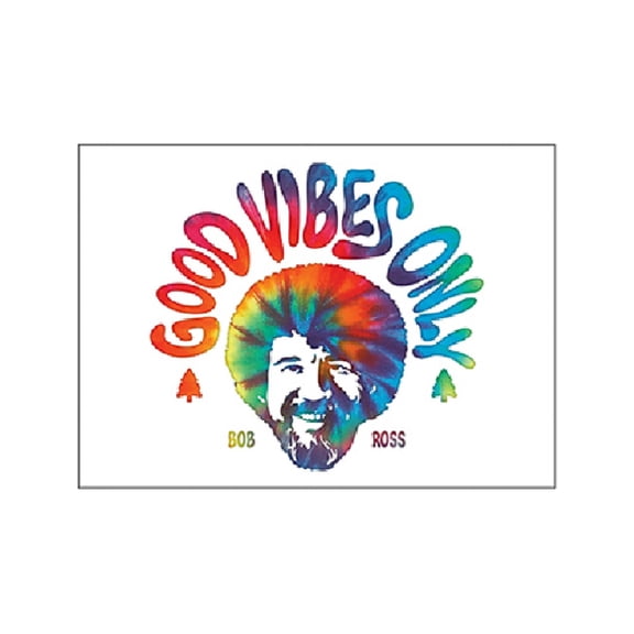 GOOD VIBES ONLY MAGNET - Officially Licensed GOOD VIBES BOB ROSS Decorative Refrigerator Fridge Magnet - 2.5" x 3.5"