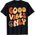 thumbnail image 1 of GOOD VIBES ONLY PEACE LOVE 60s 70s Tie Dye Groovy Hippie T-Shirt, 1 of 4