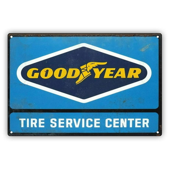 GOOD YEAR Tire Service Center Repair Shop Retro Vintage Aluminum Metal Sign 8x12
