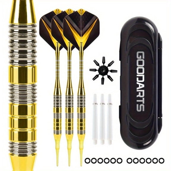 GOODARTS Professional Soft Tip Dart Set, Colorful Electronic Soft Darts Plastic Tip Sets, Durable Iron & Aluminum Alloy Barrels, Ideal for Electronic Dart Board, Family Games, Parties & Gift Giving