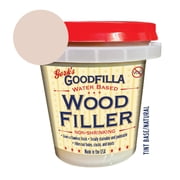 GOODFILLA TB25 Water-Based Tint base/Natural Non-Shrinking Quick Drying Wood & Grain Filler, 8 oz