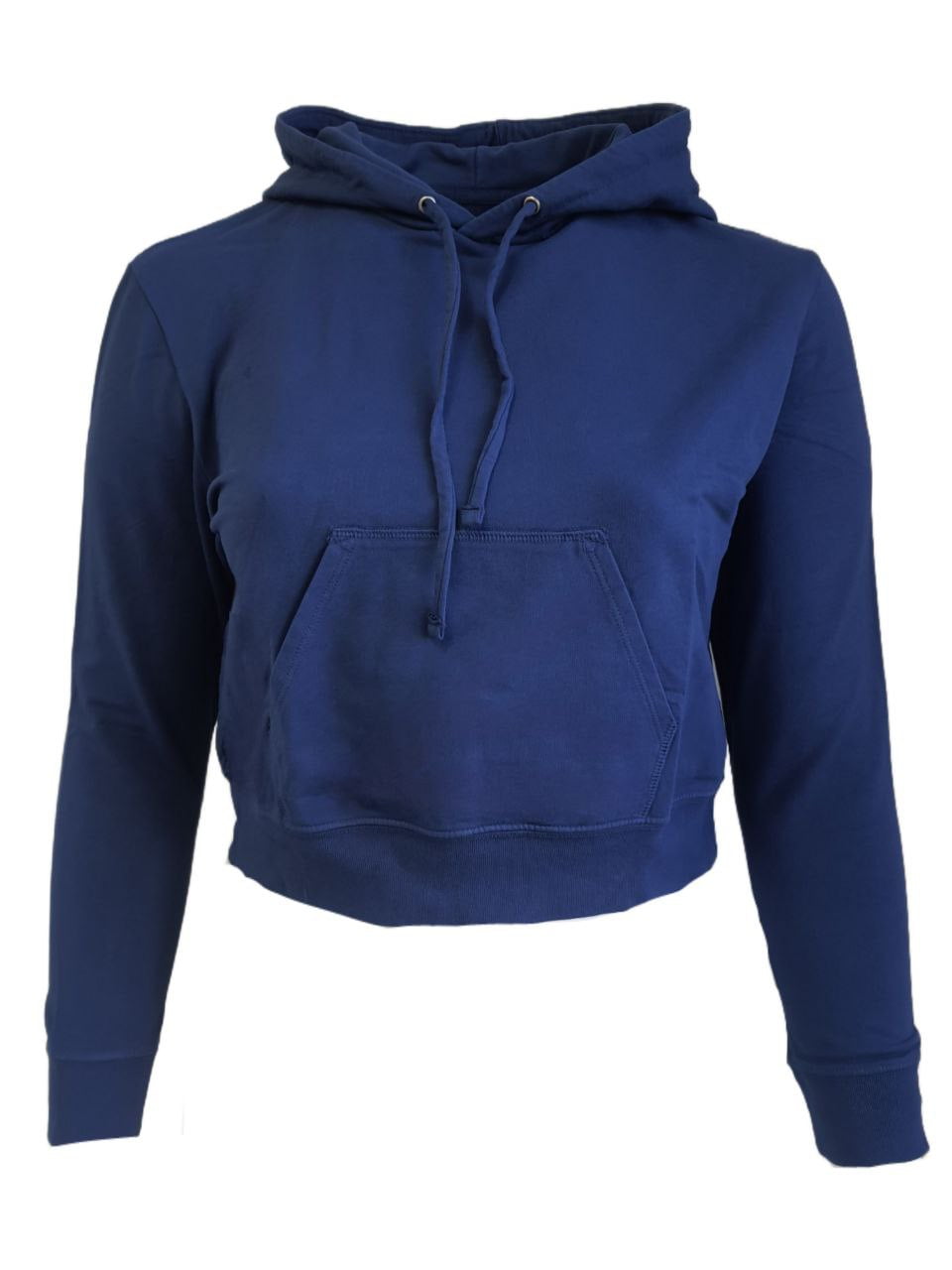 GOODLIFE Women s Cropped Long Sleeve Hoodie Blue Large Walmart