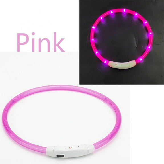 GOODLY LED Dog Collar Light - USB Rechargeable Light Up Puppy Collar, TPU Glowing Dog Necklace for Small Medium Large Dogs