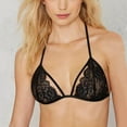 thumbnail image 1 of GOODLY Lace Bra Women Sexy Strap Lace Adjustable Shoulder Underwear Bra Black White, 1 of 1