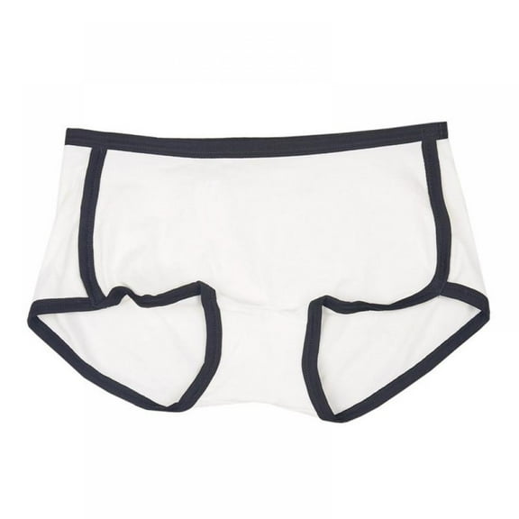 GOODLY Women Cotton Solid Color Exquisite Soft Cotton Middle Waist Sweet Stretch Boxer Panties