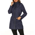 thumbnail image 1 of GOODLY Womens Rain Coat Lightweight Hooded Long Raincoat Outdoor Breathable Rain Jackets, 1 of 1