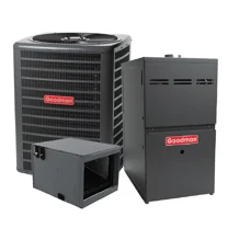 GOODMAN 1.5 TON 14.7 SEER2 AC & 80% AFUE 80K BTU GAS FURNACE SYSTEM-R32-HORIZONTAL