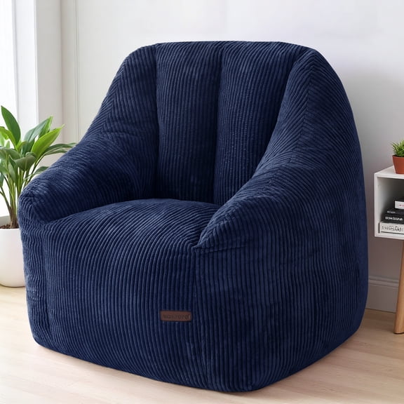 GOODONE Bean Bag Chair,Super Comfy Chair Sofa for Bedroom Living Room,Large Lazy Bean Bag Chair for Gaming,Reading,Navy