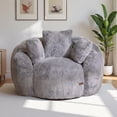 thumbnail image 1 of GOODONE Floral Shaped Bean Bag Chair,Oversized Bean bag Sofa with 3 Pillows,Ultra Soft Plush Reading Chair,Floor Sofa Suitable for Living Rooms and Bedrooms,Grey, 1 of 10
