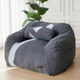 thumbnail image 1 of GOODONE Giant Bean Bag Chair with Pillow,Bean Bag Couch Stuffed High-Density Foam, Plush Lazy Sofa Comfy Chair,Large BeanBag Chair for Adults in Livingroom,Bedroom,DustyBlue, 1 of 8