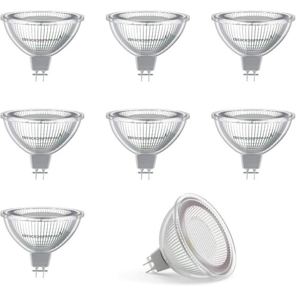 GOODSMANN LED Bulbs MR16 5W 400 Lumens 2700K 12V Low Voltage for Landscape Lighting 8 Pack