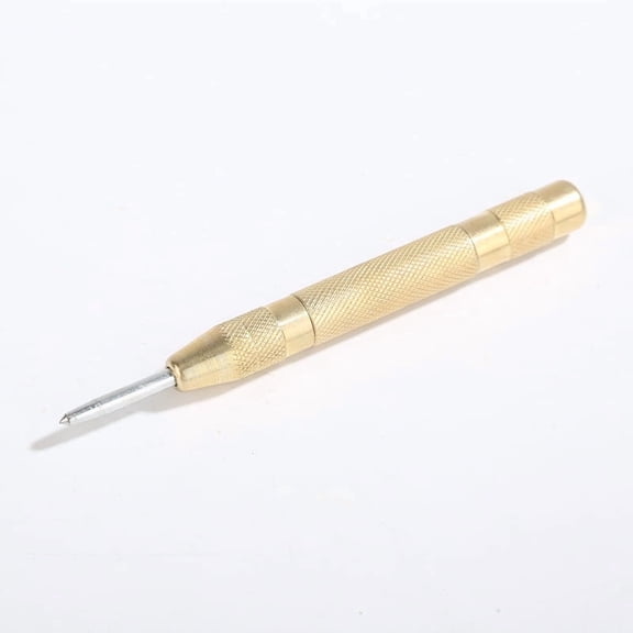 GOODSZON Automatic Center Punch (Spring-Loaded), No Hammer Needed Drill Marking Punch, Chrome Vanadium Steel Alloy Tip, Knurled Grip, 5 in, 1 Count