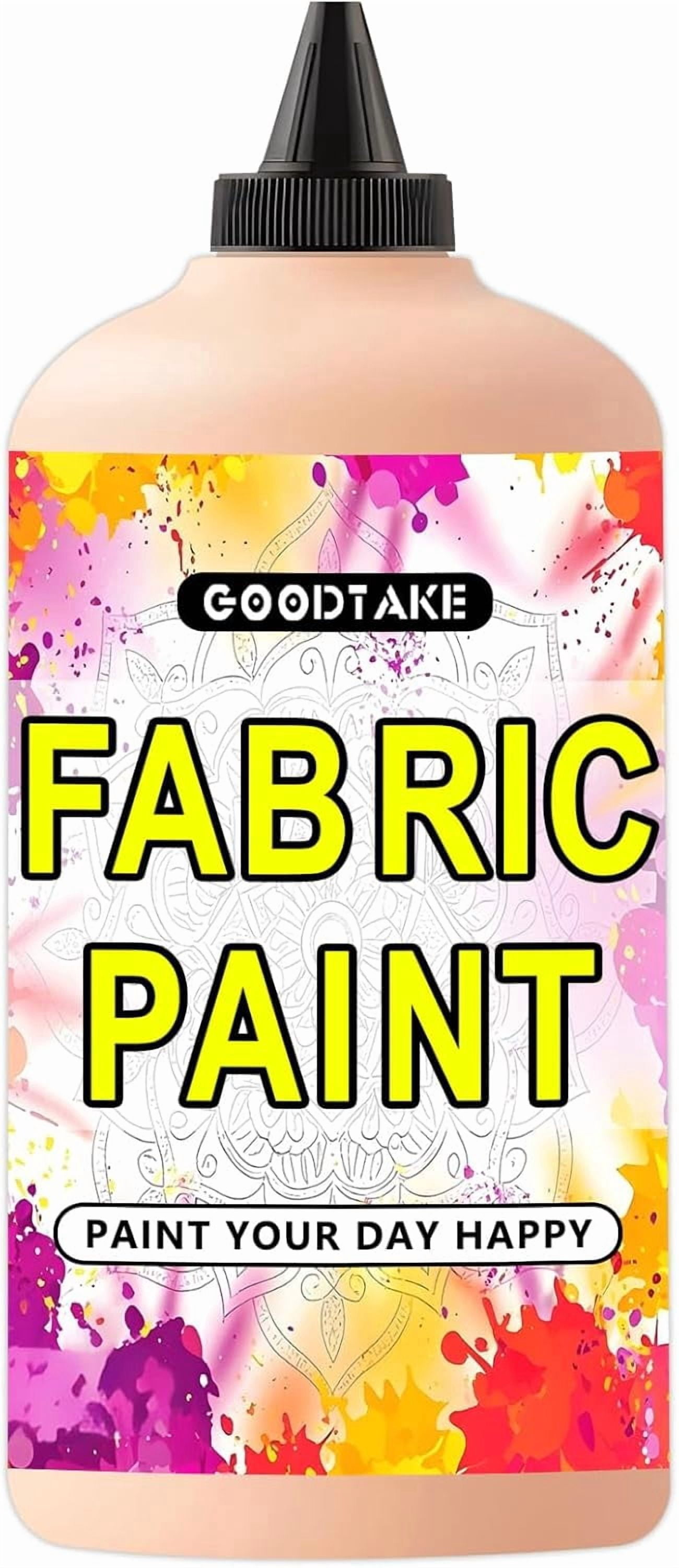 GOODTAKE Baby Pink Textile Paint, Fabric Paint's, 35 Fl.Oz Canvas Paints For Clothes, Shoes or Tote Bags, Art Paint's - Lightfast & Vibrant Paint For Canvas Painting (Baby Pink, 35 Fl Oz)
