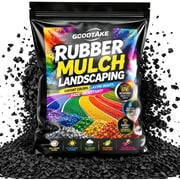 GOODTAKE Black Rubber Mulch 2 lbs   Playground Rubber Mulch for Landscaping, Garden Pathways   Non-Toxic, Shock Absorbing, Weather Resistant   Indoor & Outdoor Use Black, 2 lb