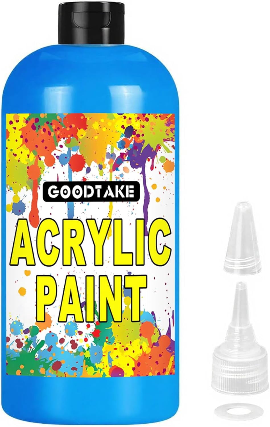 GOODTAKE Blue Acrylic Paint - 17 fl. oz (500ml) Rich, Vibrant Acrylic Craft Paint for Art & Craft Projects - Durable, Non-Toxic, and Easy to Mix & Apply and Perfect for Various Surfaces (Blue)
