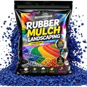 GOODTAKE Blue Rubber Mulch 2 lbs   Playground Rubber Mulch for Landscaping, Garden Pathways   Non-Toxic, Shock Absorbing, Weather Resistant   Indoor & Outdoor Use Blue, 2 lb