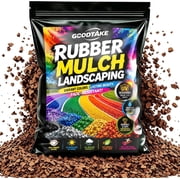 GOODTAKE Brown Rubber Mulch 2 lbs   Playground Rubber Mulch for Landscaping, Garden Pathways   Non-Toxic, Shock Absorbing, Weather Resistant   Indoor & Outdoor Use Brown, 2 lb