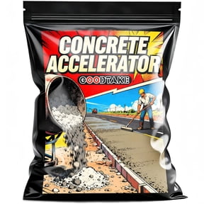 GOODTAKE Concrete Accelerator Powder 2 lb- Fast Setting Cement Additive & Shotcrete Hardener for Emergency Repair, Tunnels, Bridges - High Early Strength Admixture (Grey, 2 lb)
