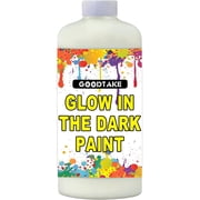 GOODTAKE Glow in The Dark Paint | Green Ultra Bright Luminous Glow Paint | UV Reactive & Black Light Activated | Long Lasting for Crafts & Decor White Glows Green, 4 Fl Oz