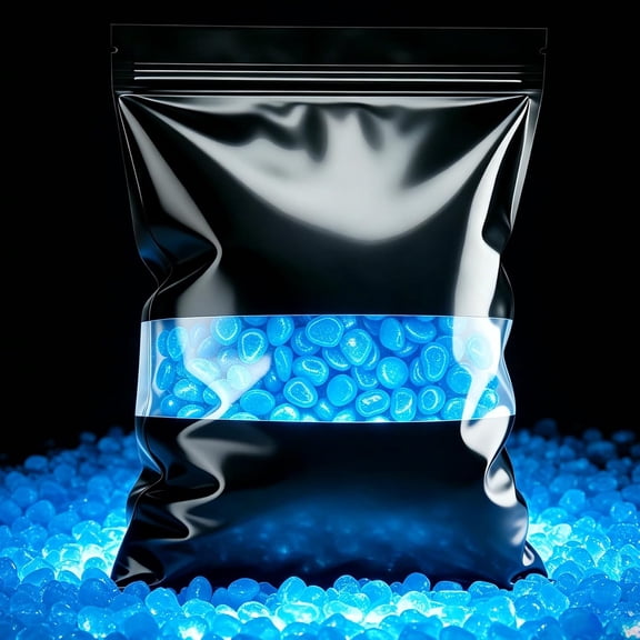 GOODTAKE Glow in The Dark Pebbles for Yard Garden, Driveway, Walkways, Aquarium, Plant Pots, Bonsai, Fish Tank Decor - Glow Stones, Glowing Rocks for DIY Decorative - Luminous Stones (Blue, 300 Pcs)
