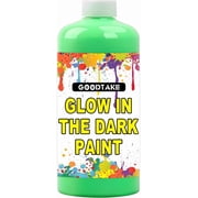 GOODTAKE Green Glow in The Dark Paint - Jumbo 1000ml 35oz Extreme Brightness UV Paints | Blacklight Reactive Glow Paint | Perfect for DIY, Parties & Decorations Green, 35 Fl Oz